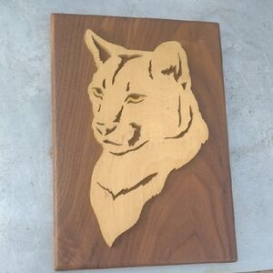 Wooden Cougar Wall Art